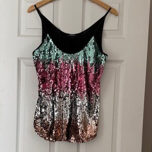Express Sequin Multicolor Tank Top
